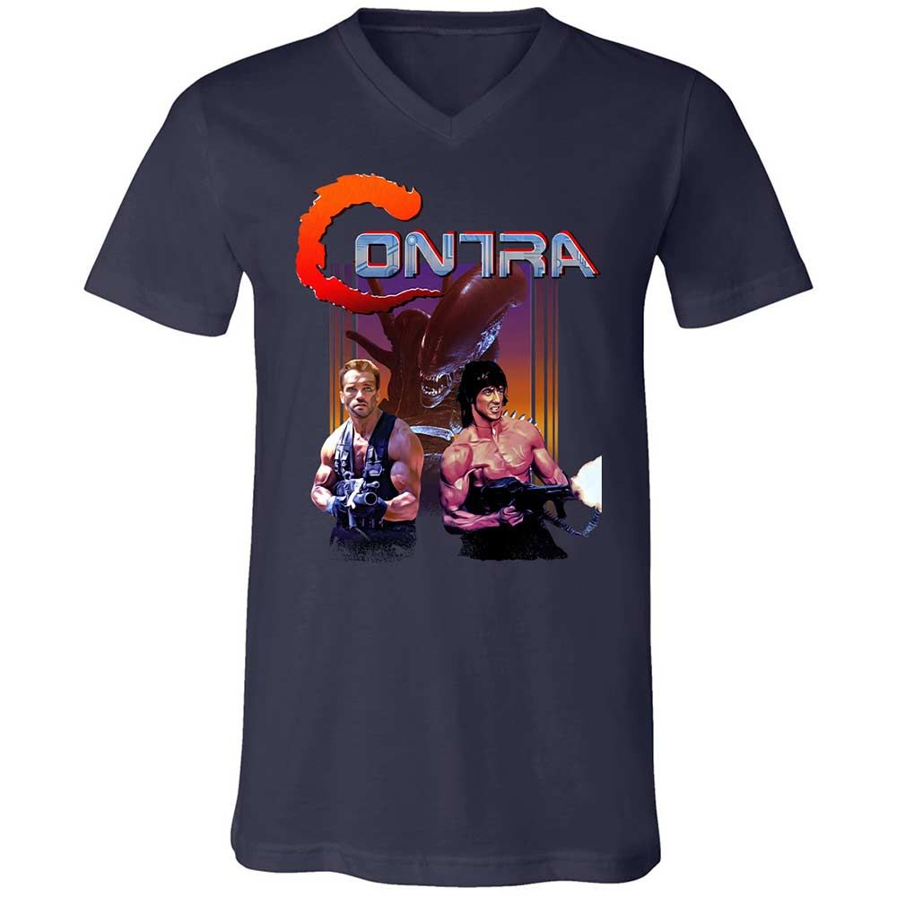 Unisex V-Neck T-Shirt - 9ABJJTBK - Navy - 2