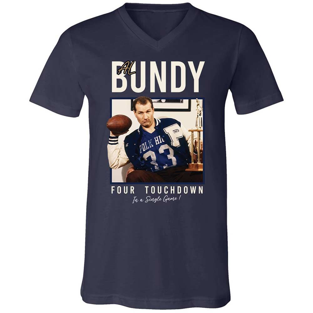 Unisex V-Neck T-Shirt - 285UR1SQ - Navy - 2