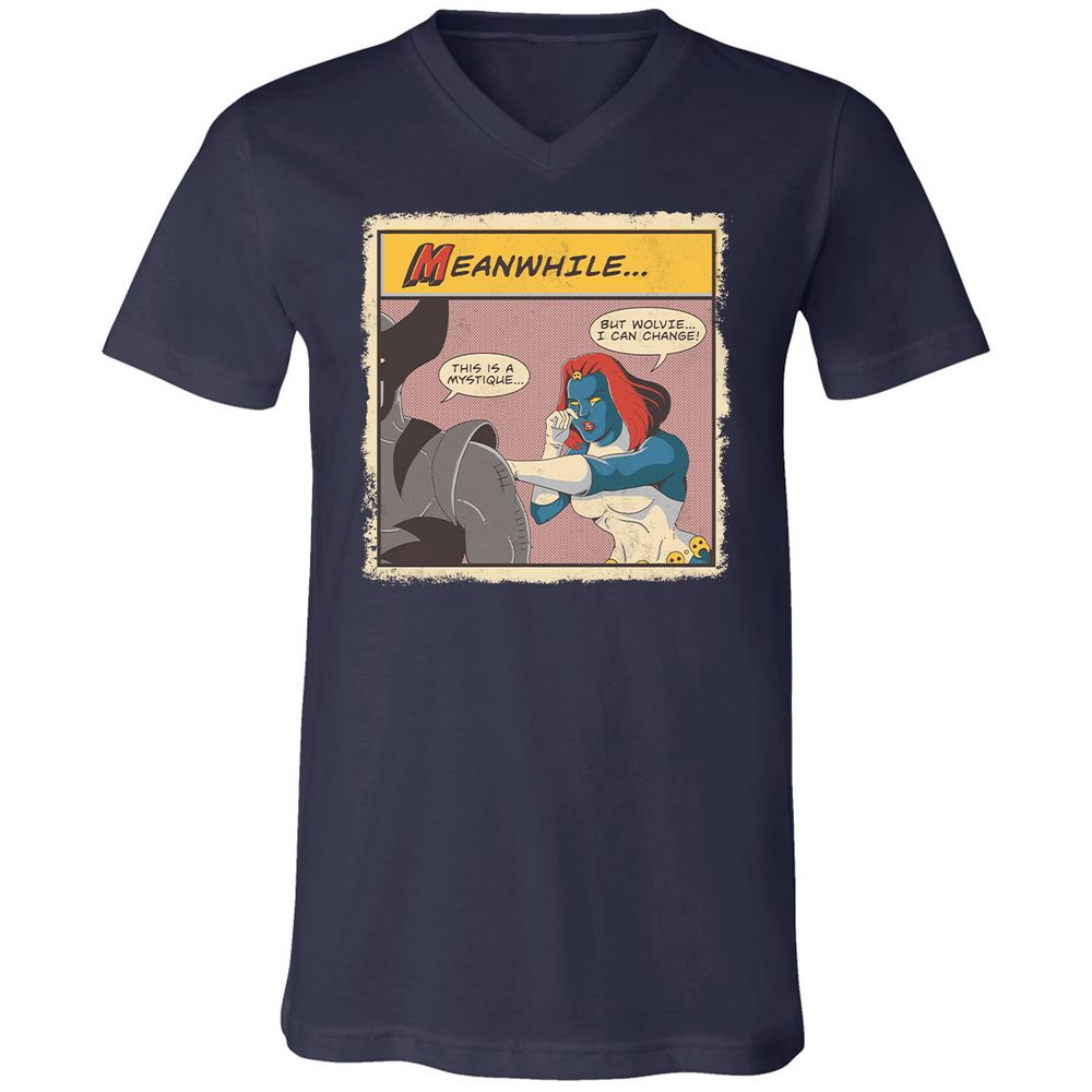 Unisex V-Neck T-Shirt - G4EKGYDR - Navy - 2