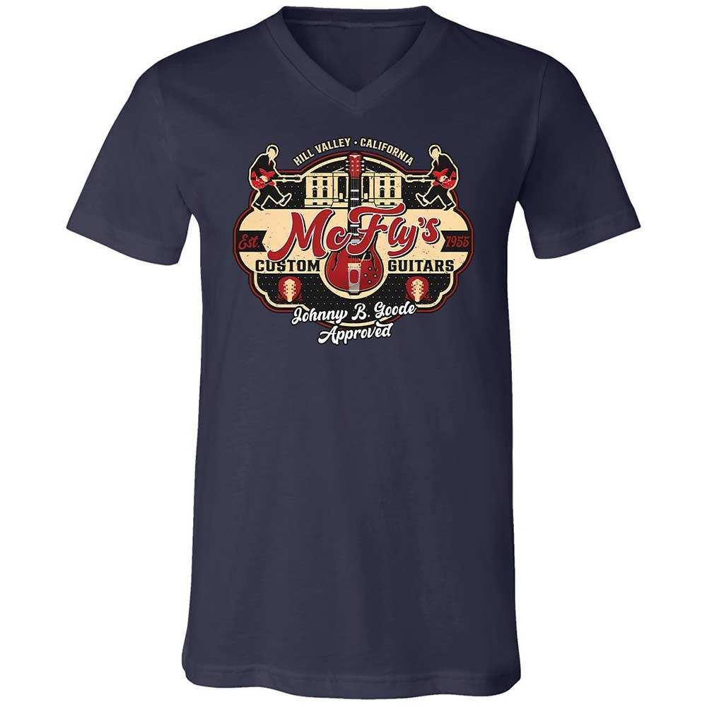 Unisex V-Neck T-Shirt - FNUBWPXR - Navy - 2
