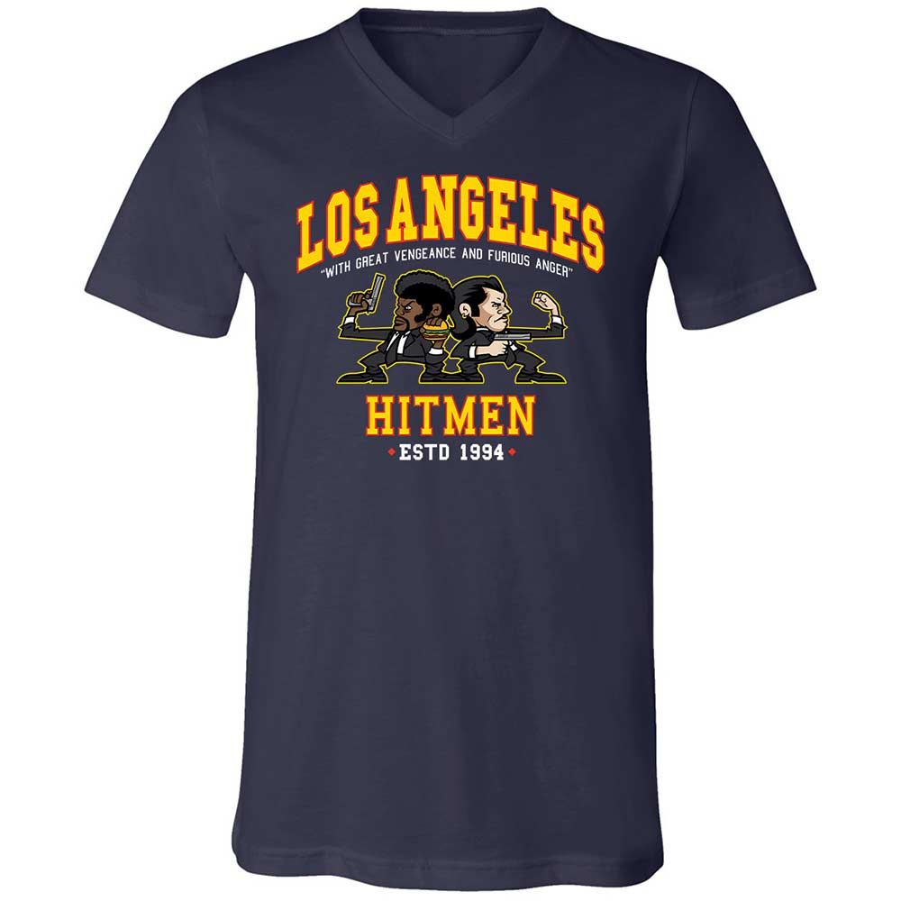 Unisex V-Neck T-Shirt - PL6QXWZZ - Navy - 2