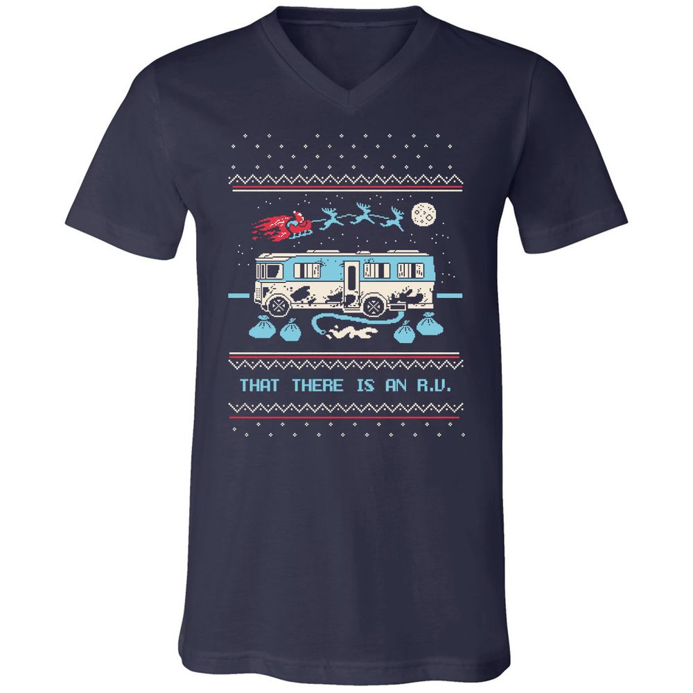 Unisex V-Neck T-Shirt - SPTGRENJ - Navy - 2
