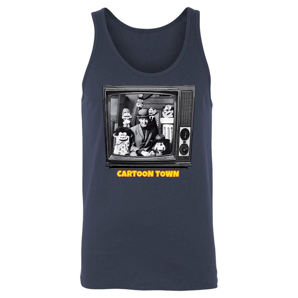 Cartoon Town - Navy - 2