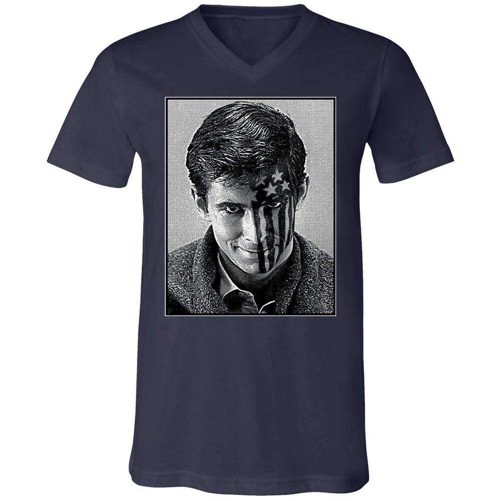Unisex V-Neck T-Shirt - 3LGJZ4EC - Navy - 2
