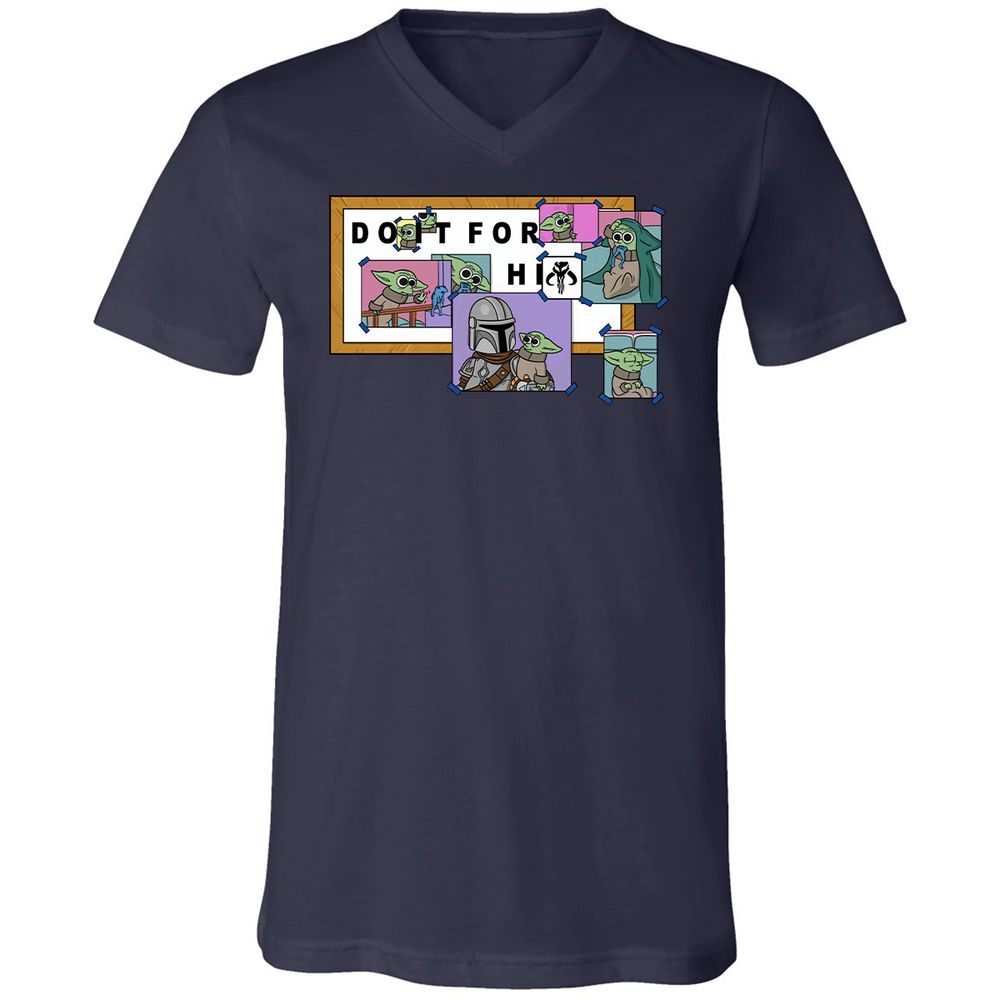 Unisex V-Neck T-Shirt - 3ME7S28N - Navy - 2