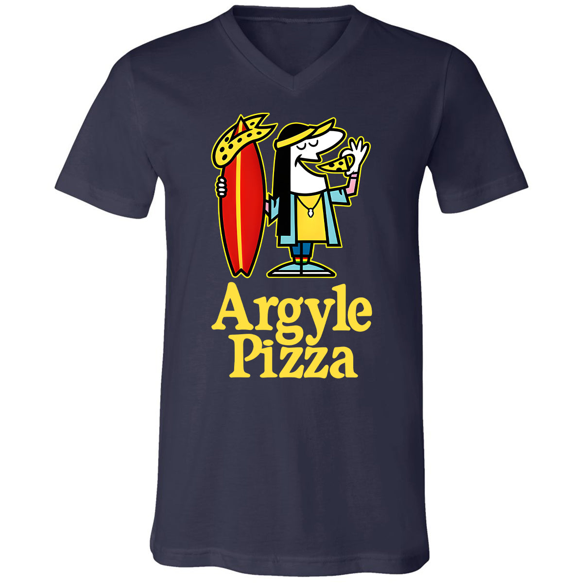 Unisex V-Neck T-Shirt - YQS359C3 - Navy - 2