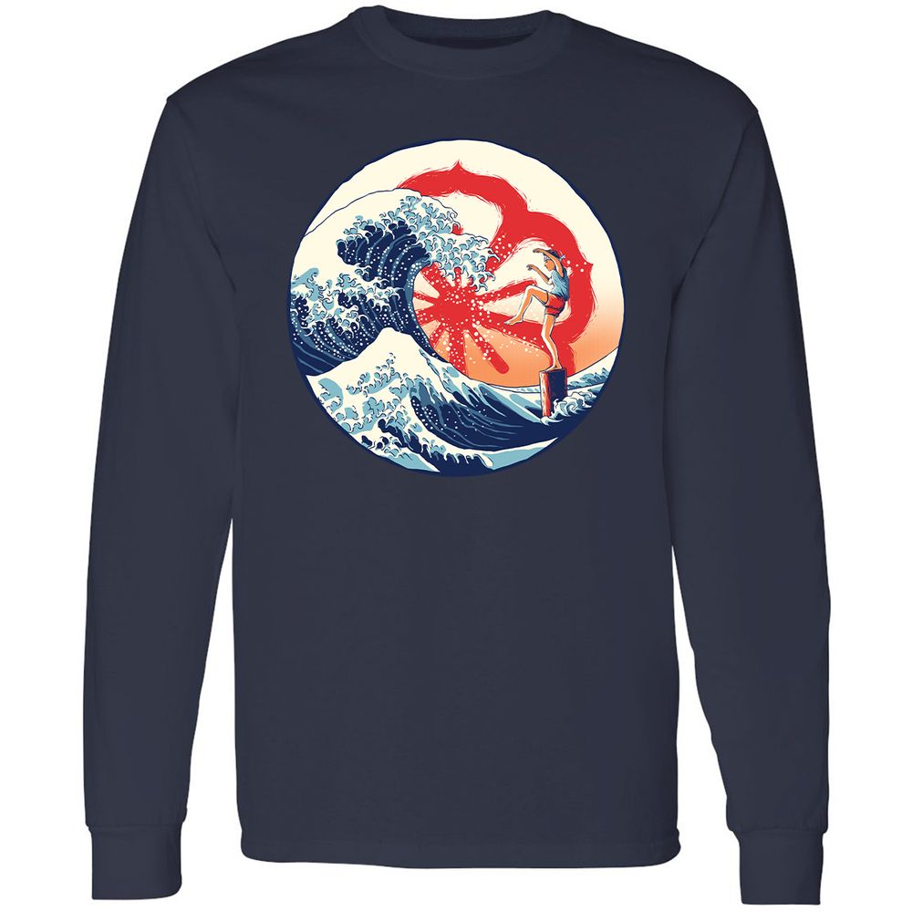 Long Sleeve T-Shirt - JZ2K5QMV - Navy - 2
