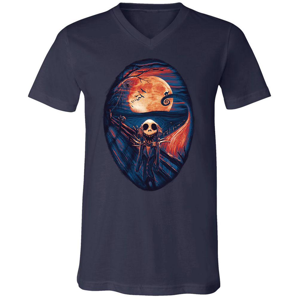 Unisex V-Neck T-Shirt - UTRDV6EQ - Navy - 2