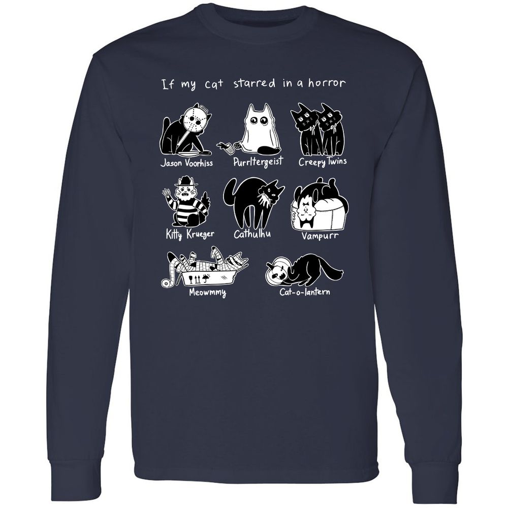 Long Sleeve T-Shirt - AELJHD4Z - Navy - 2