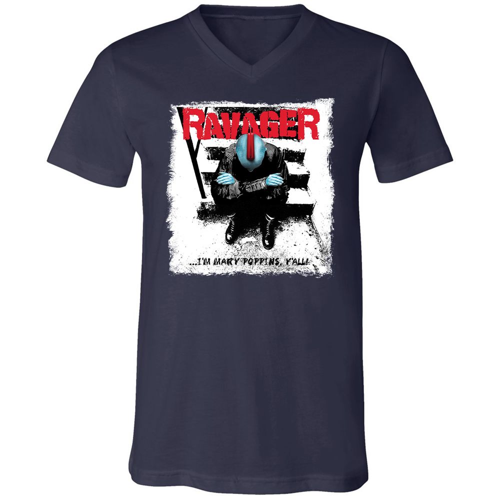 Unisex V-Neck T-Shirt - N2ZEES4V - Navy - 2