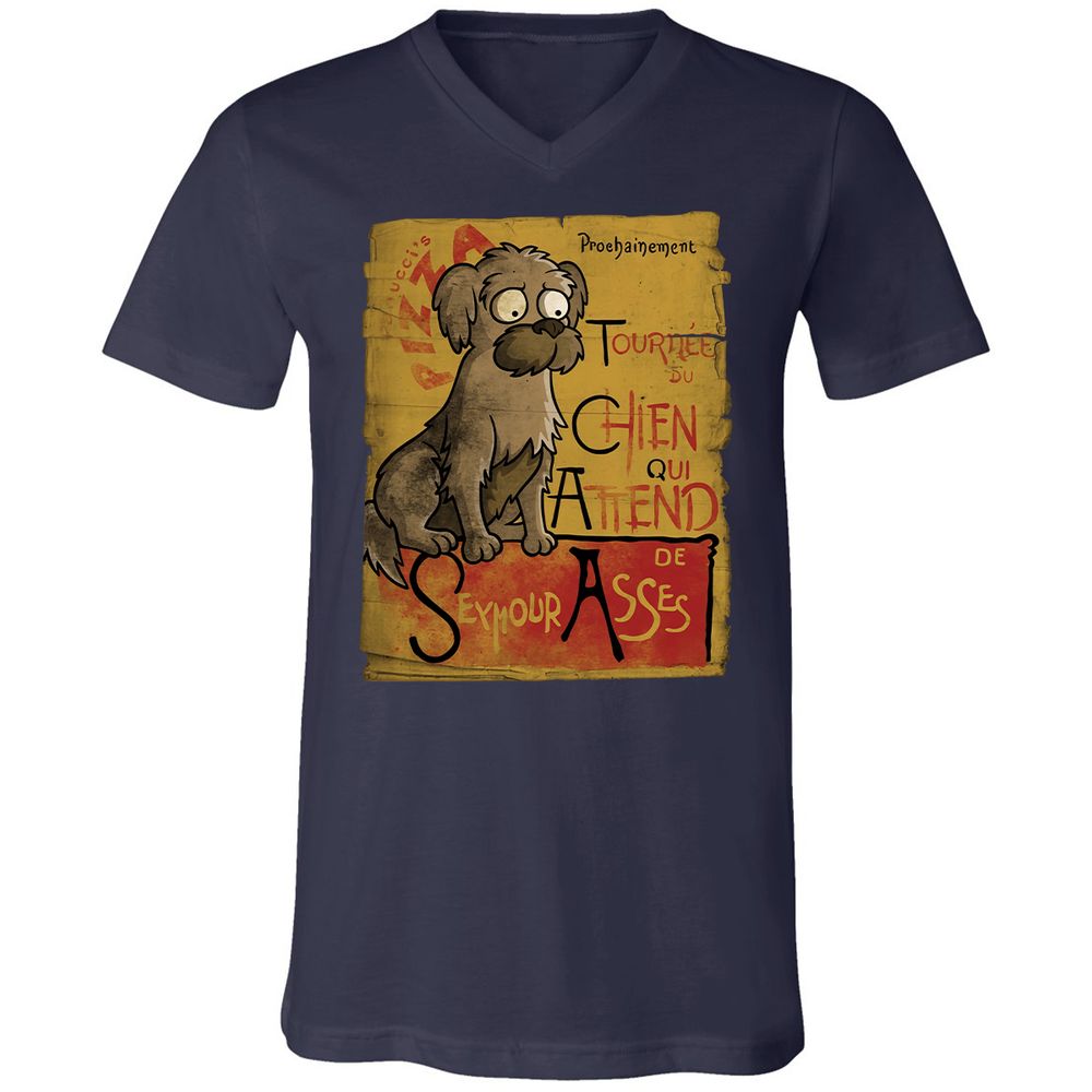 Unisex V-Neck T-Shirt - YT6HGPJB - Navy - 2