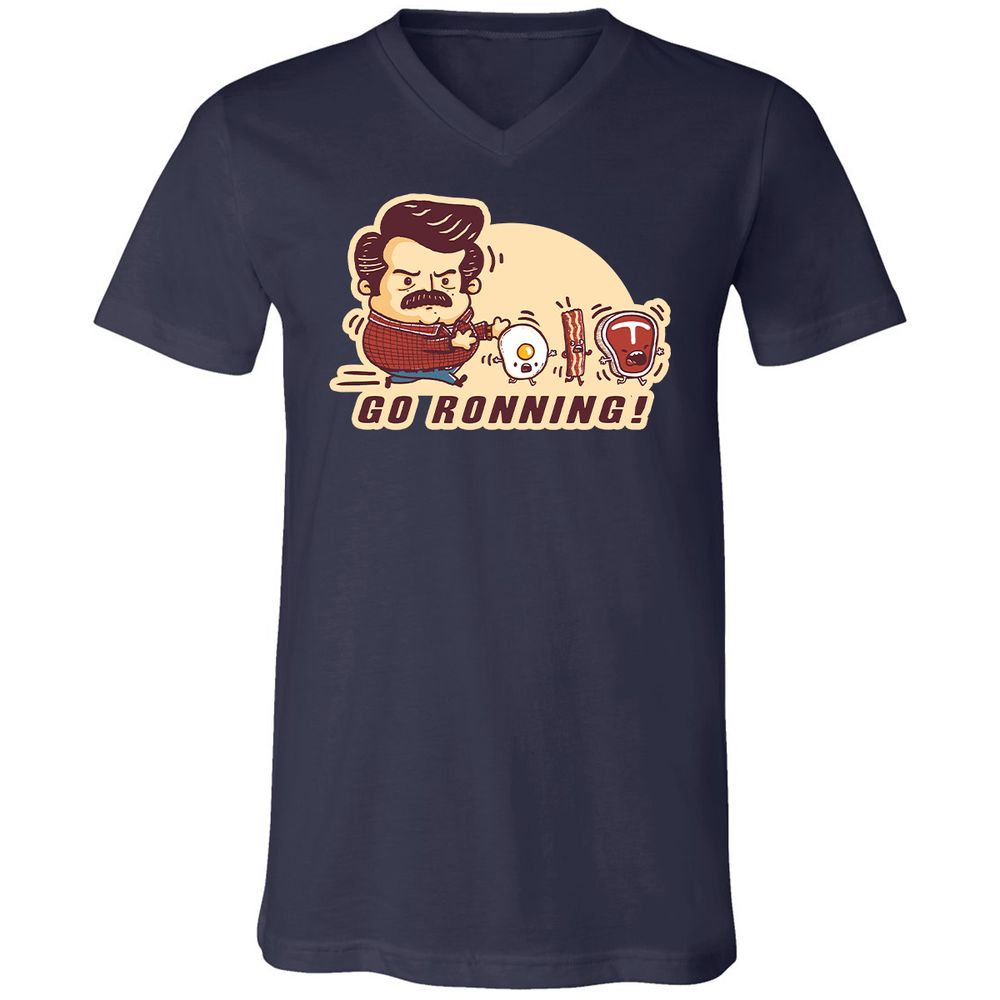 Unisex V-Neck T-Shirt - 47TZFM8T - Navy - 2
