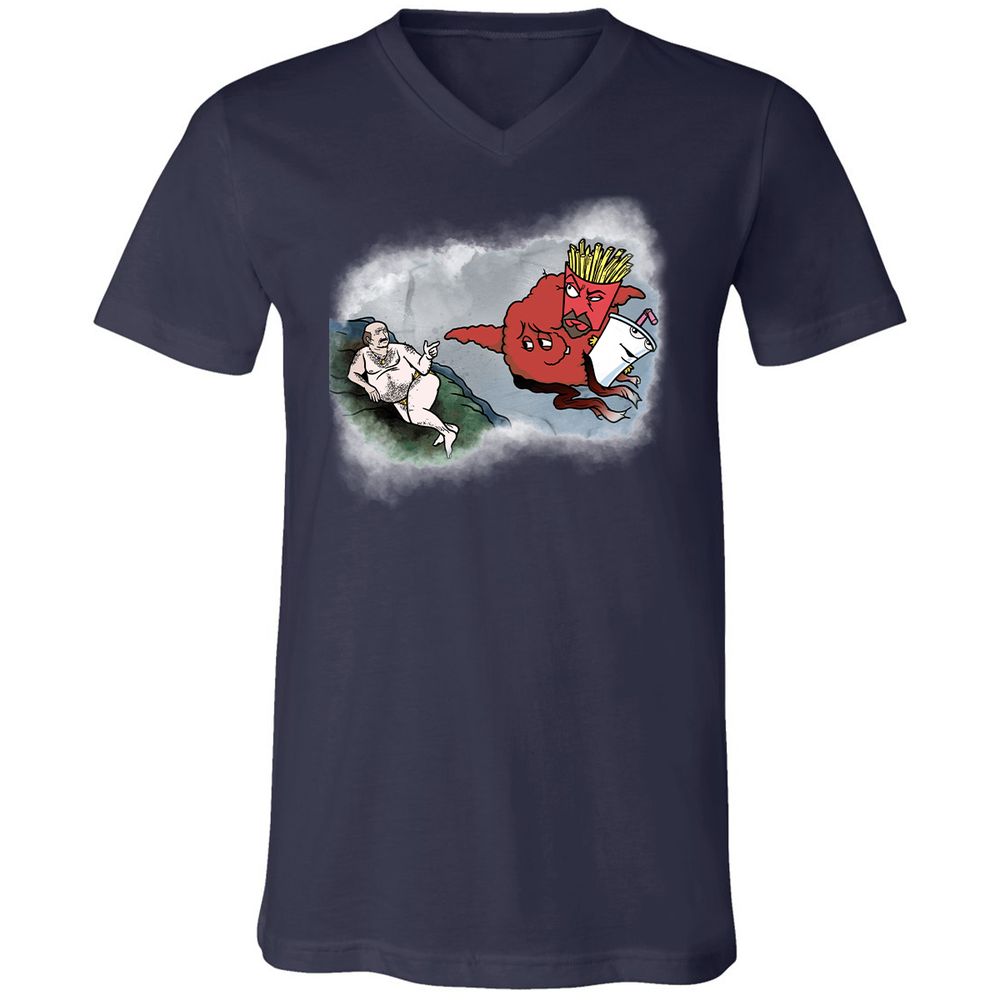 Unisex V-Neck T-Shirt - 96BVNCRV - Navy - 2