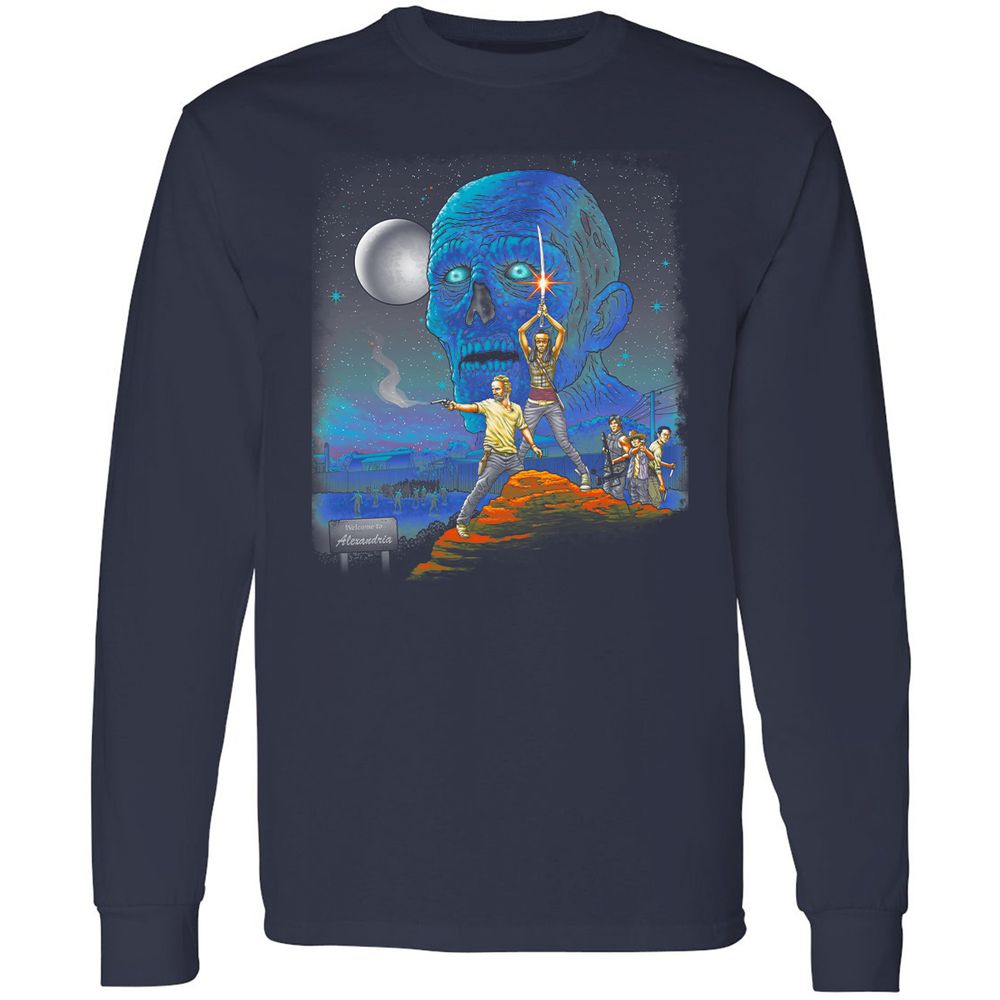 Long Sleeve T-Shirt - TAJ5E98Q - Navy - 2
