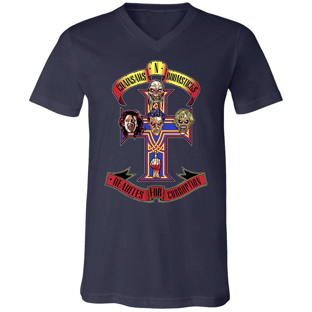 Unisex V-Neck T-Shirt - M7LRNMSD - Navy - 2