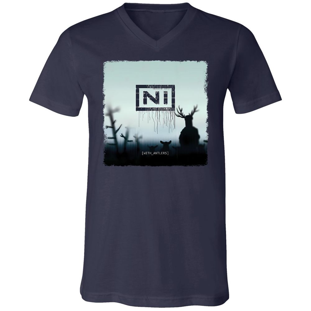 Unisex V-Neck T-Shirt - DTDLWKL4 - Navy - 2