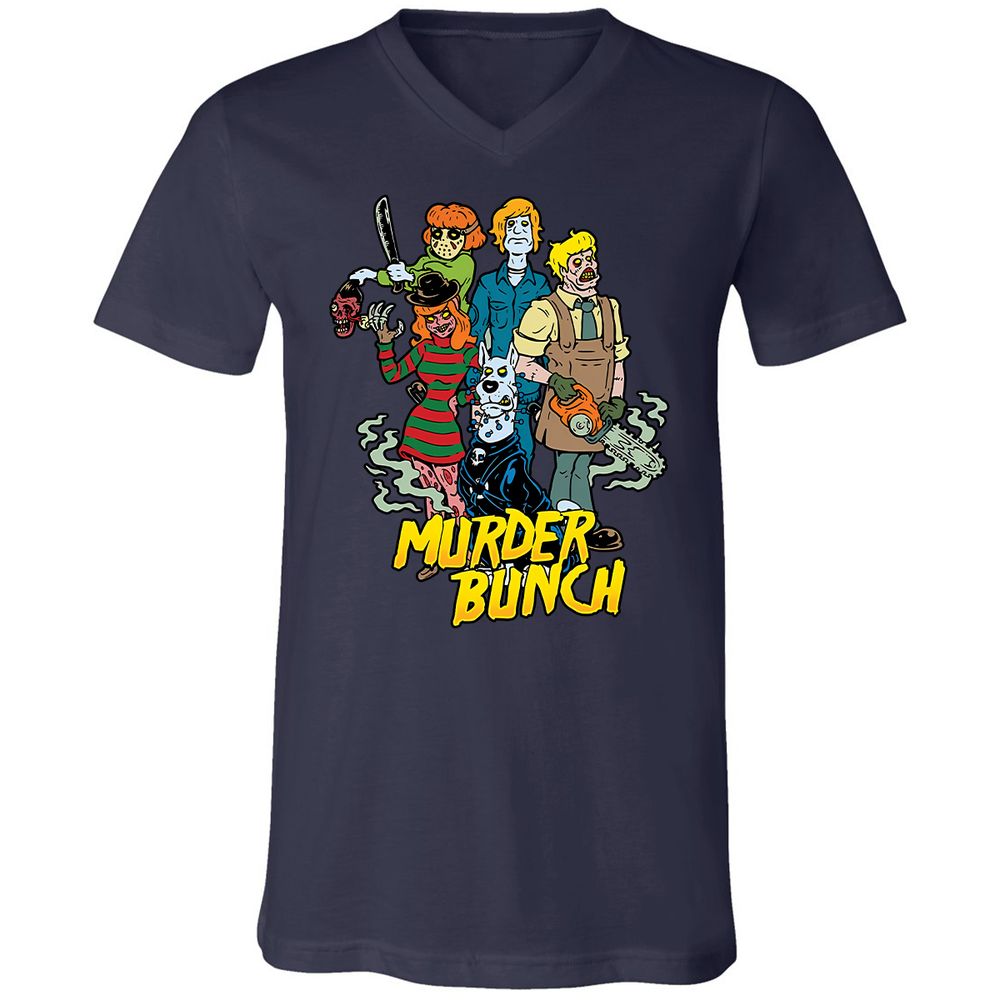 Unisex V-Neck T-Shirt - XA9ZAFZL - Navy - 2