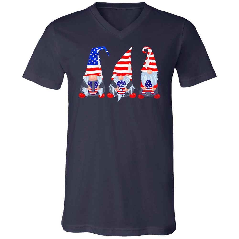 Unisex V-Neck T-Shirt - 61P5TJAD - Navy - 2