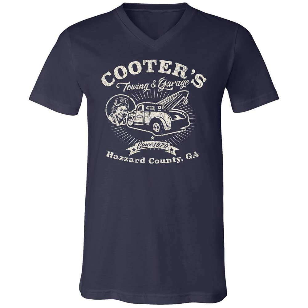 Unisex V-Neck T-Shirt - 6DJLME9A - Navy - 2