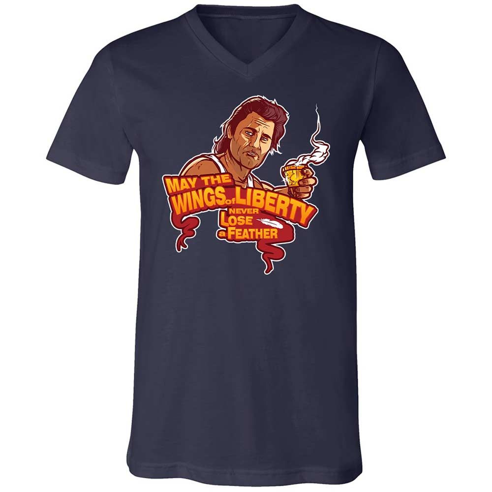 Unisex V-Neck T-Shirt - MK7QBGEW - Navy - 2