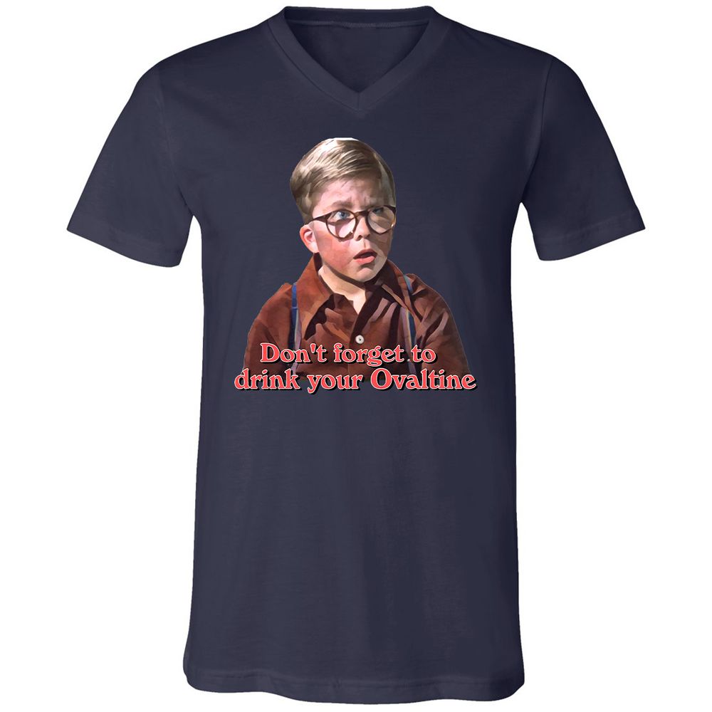 Unisex V-Neck T-Shirt - C8Y5D8T6 - Navy - 2