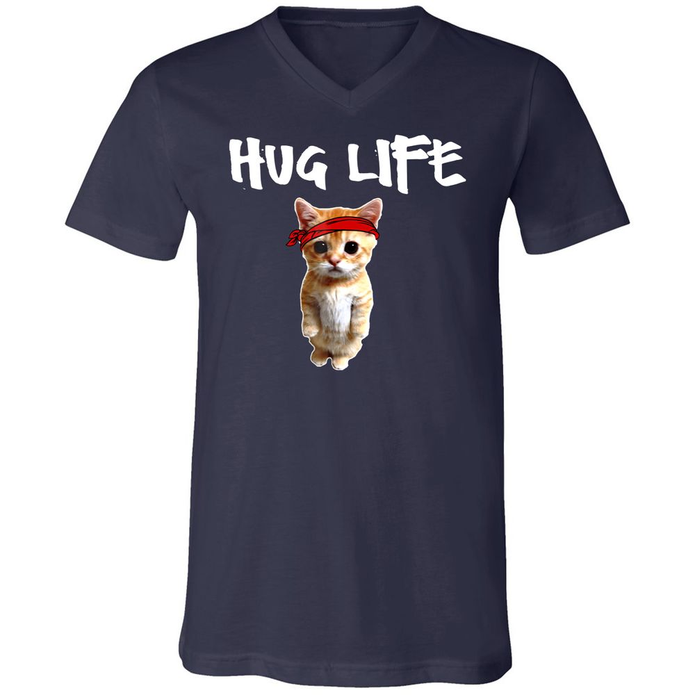 Unisex V-Neck T-Shirt - DQL19X25 - Navy - 2