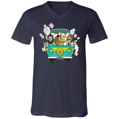 Unisex V-Neck T-Shirt - 417KPKT3 - Navy - 2