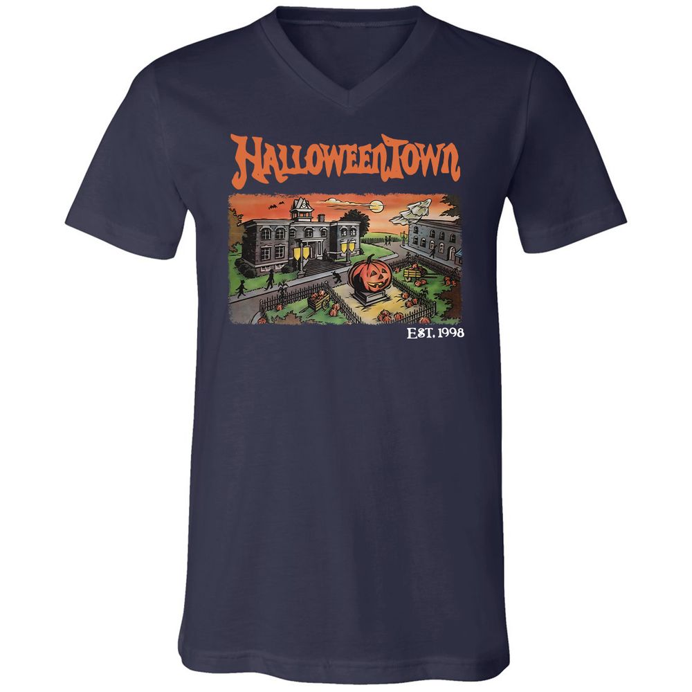 Unisex V-Neck T-Shirt - G9C47DTV - Navy - 2