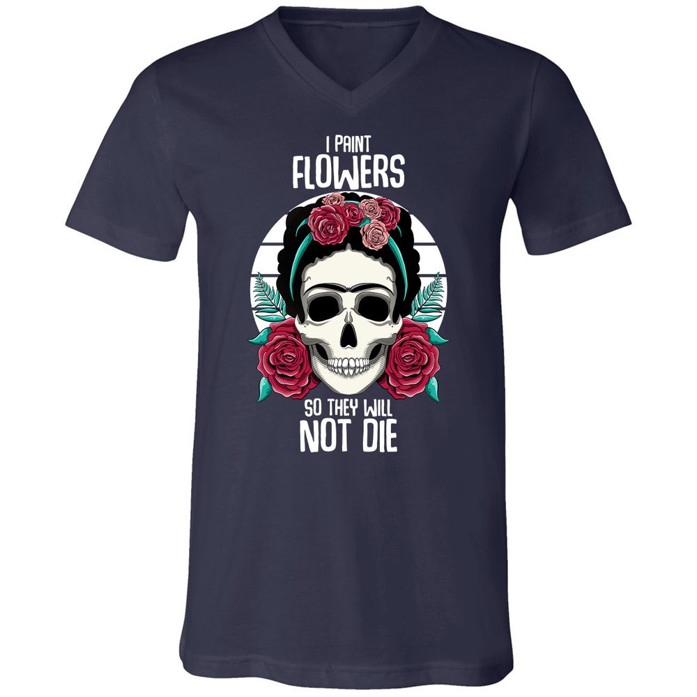 Unisex V-Neck T-Shirt - JXFCFX79 - Navy - 2