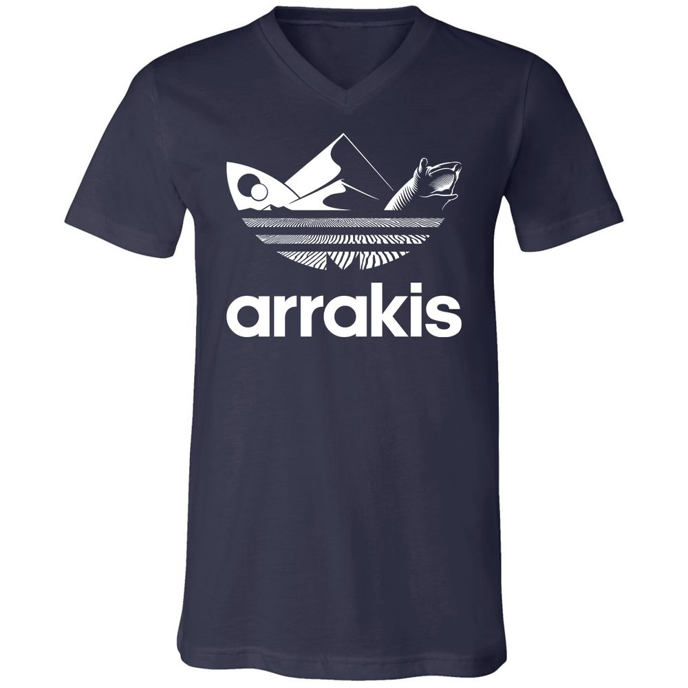 Unisex V-Neck T-Shirt - M6NLU1LR - Navy - 2