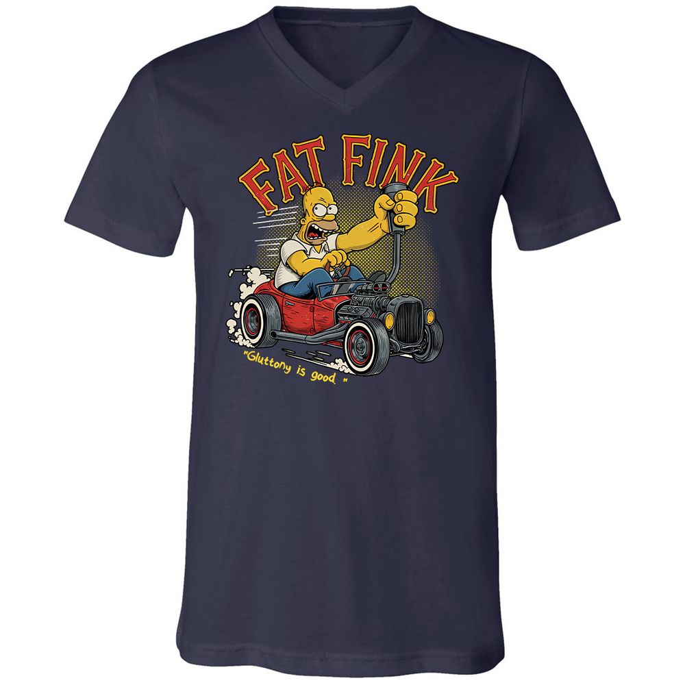 Unisex V-Neck T-Shirt - 6KG9UAWK - Navy - 2