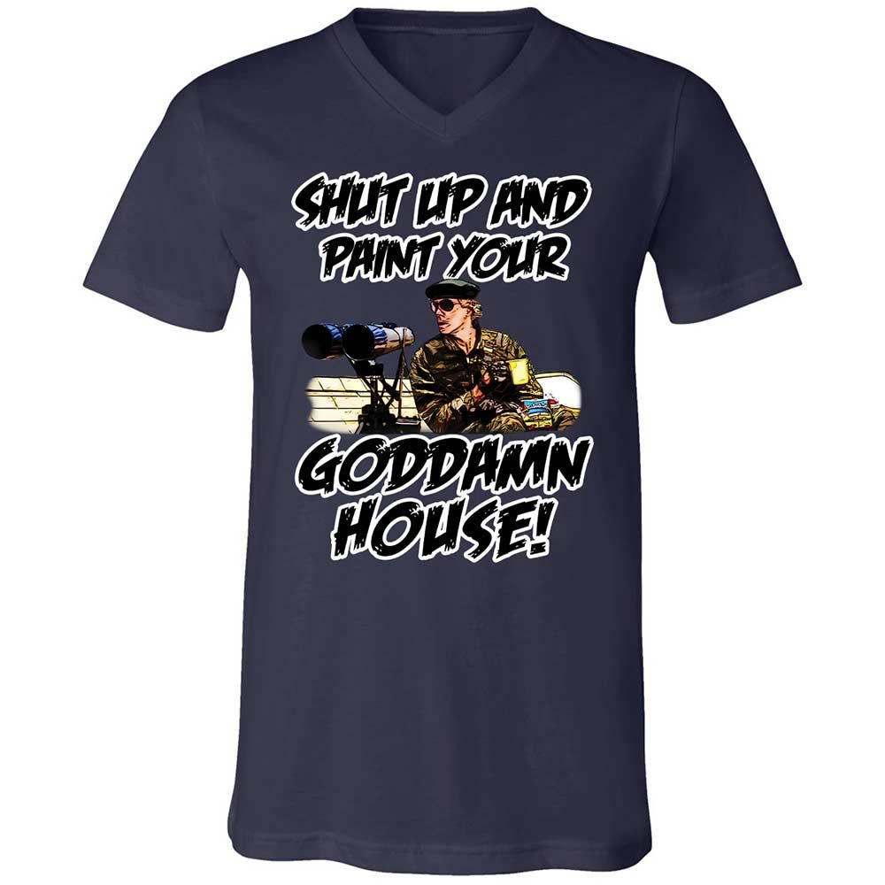 Unisex V-Neck T-Shirt - NLG8AXJN - Navy - 2