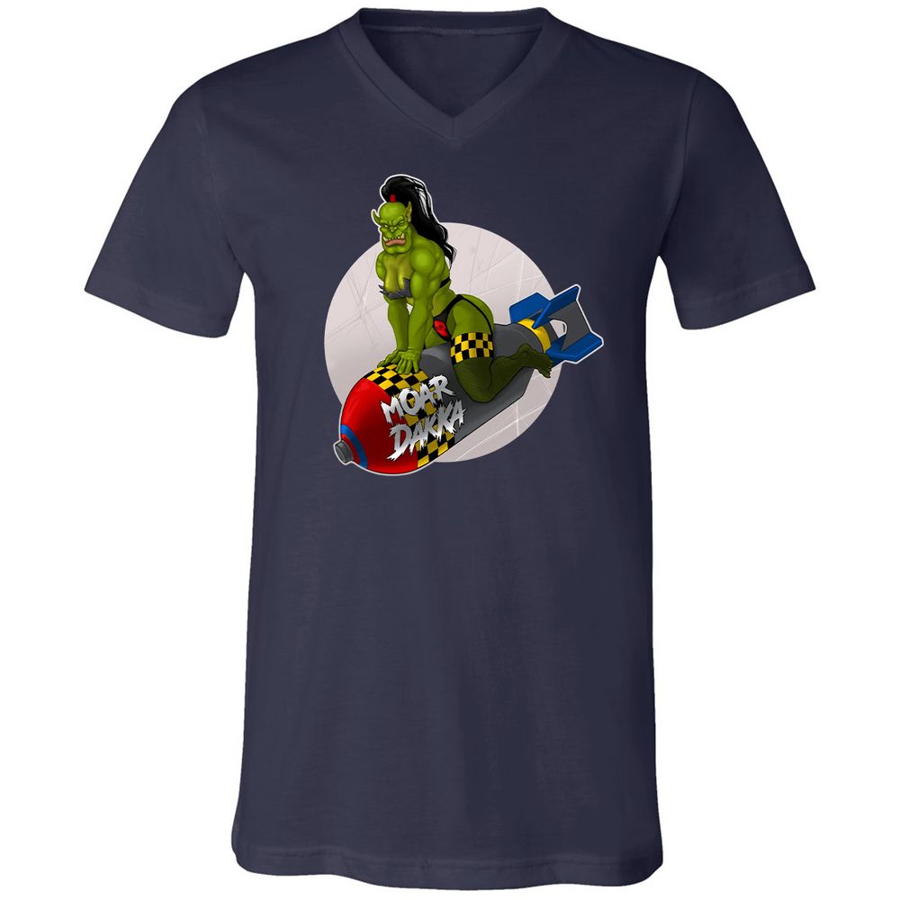 Unisex V-Neck T-Shirt - 6PQUFJDA - Navy - 2