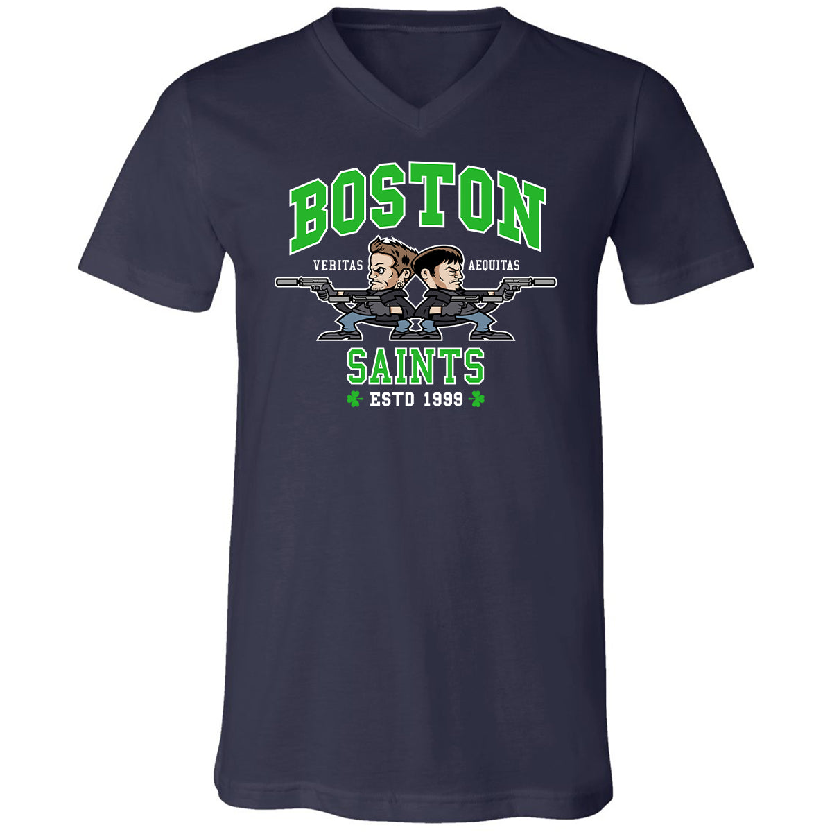 Unisex V-Neck T-Shirt - 3KBJWPQ1 - Navy - 2