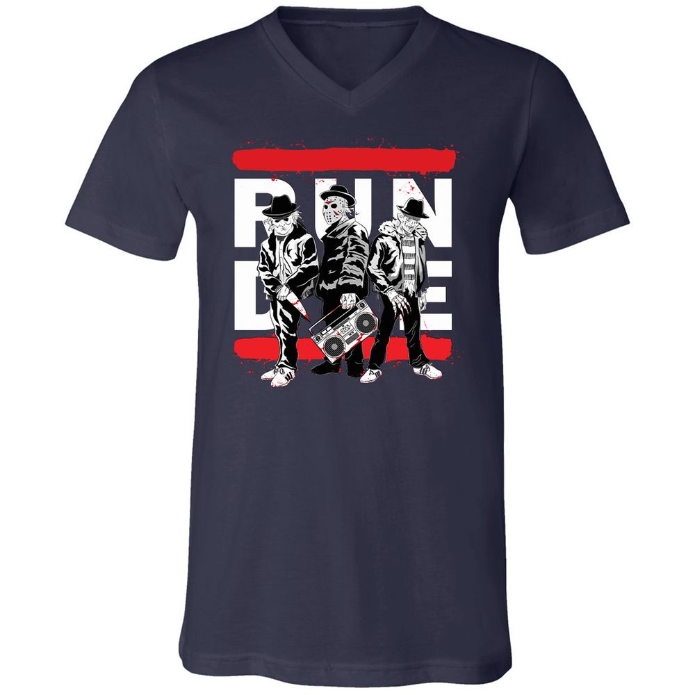 Unisex V-Neck T-Shirt - K5S81PRX - Navy - 2