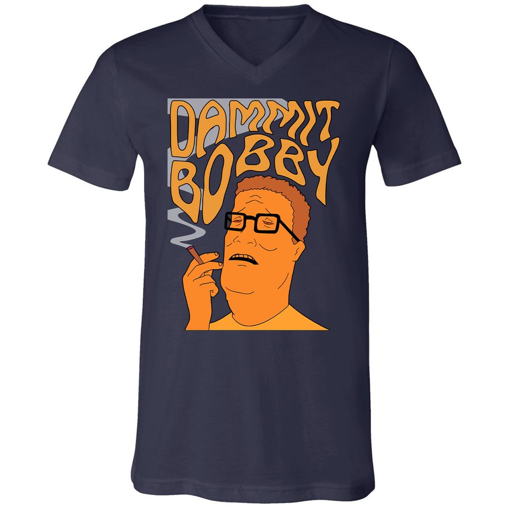 Unisex V-Neck T-Shirt - 96C3D54K - Navy - 2