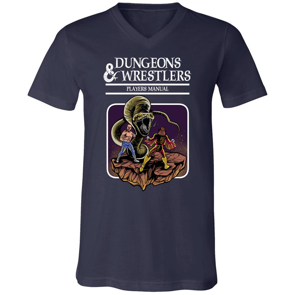 Unisex V-Neck T-Shirt - DJUVVQE4 - Navy - 2