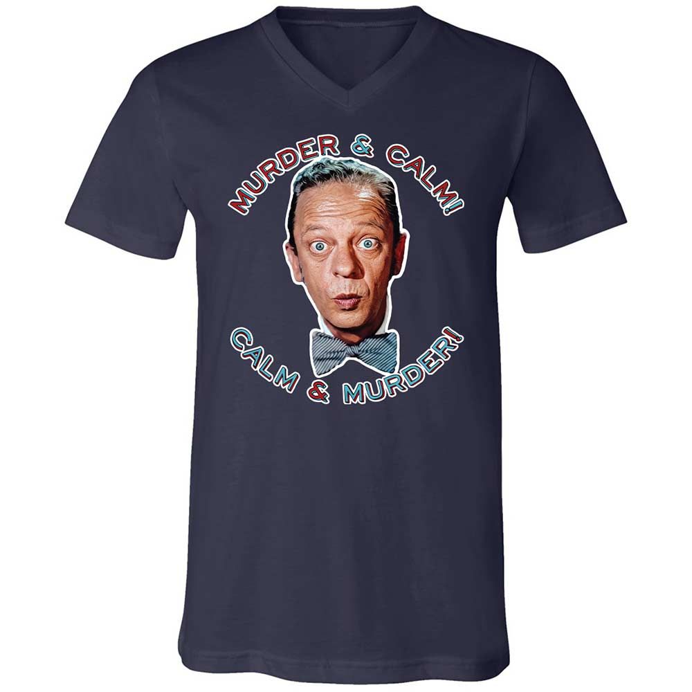 Unisex V-Neck T-Shirt - UQ26UN89 - Navy - 2