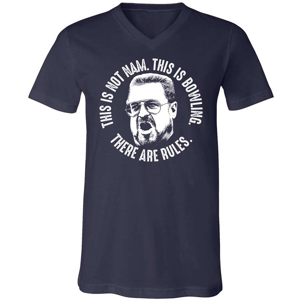 Unisex V-Neck T-Shirt - DUFJ6JZK - Navy - 2