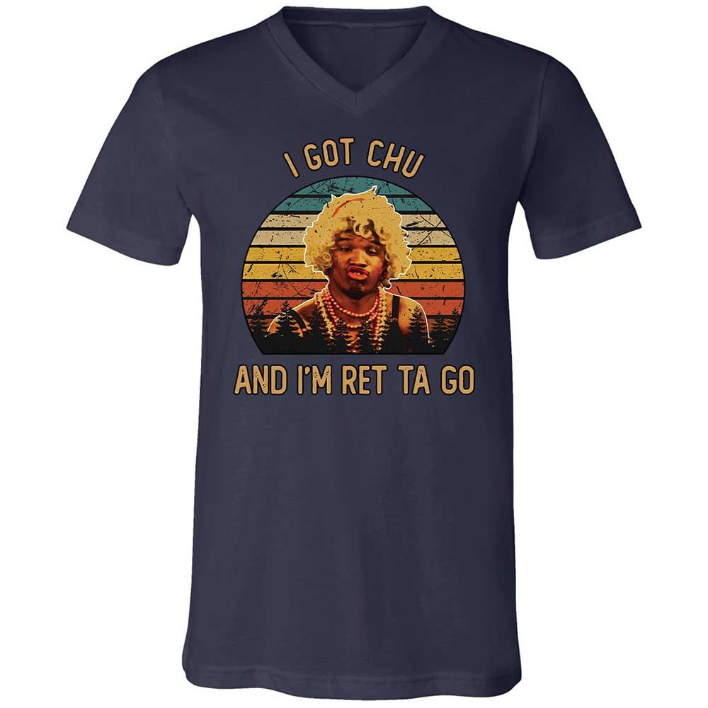 Unisex V-Neck T-Shirt - EQUHXVLX - Navy - 2