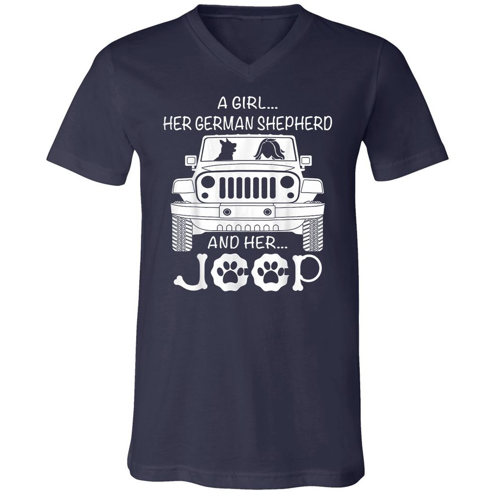 Unisex V-Neck T-Shirt - FRBZ83GP - Navy - 2