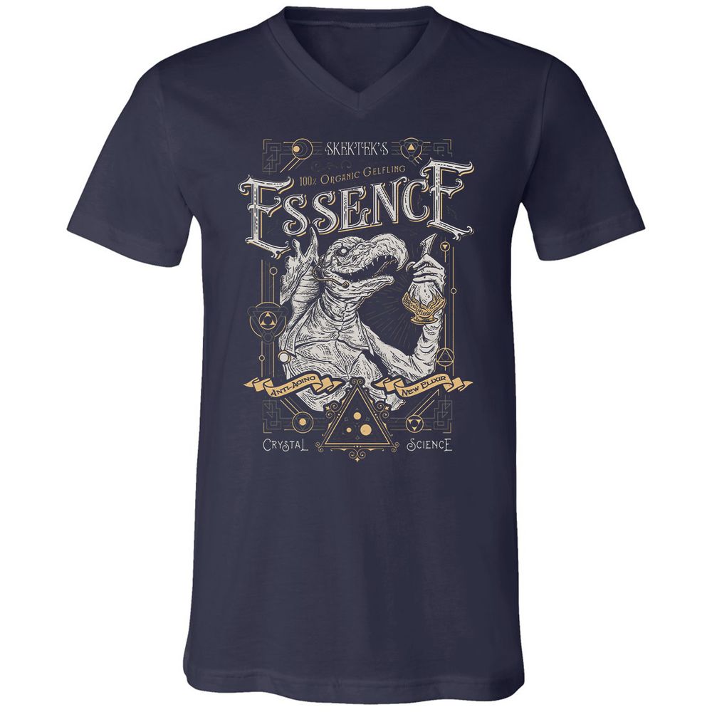 Unisex V-Neck T-Shirt - ZTDBW9XC - Navy - 2