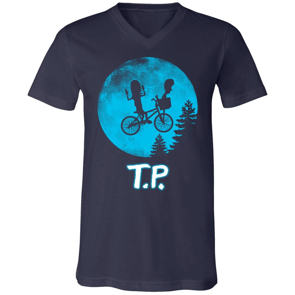 Unisex V-Neck T-Shirt - L9NZK168 - Navy - 2