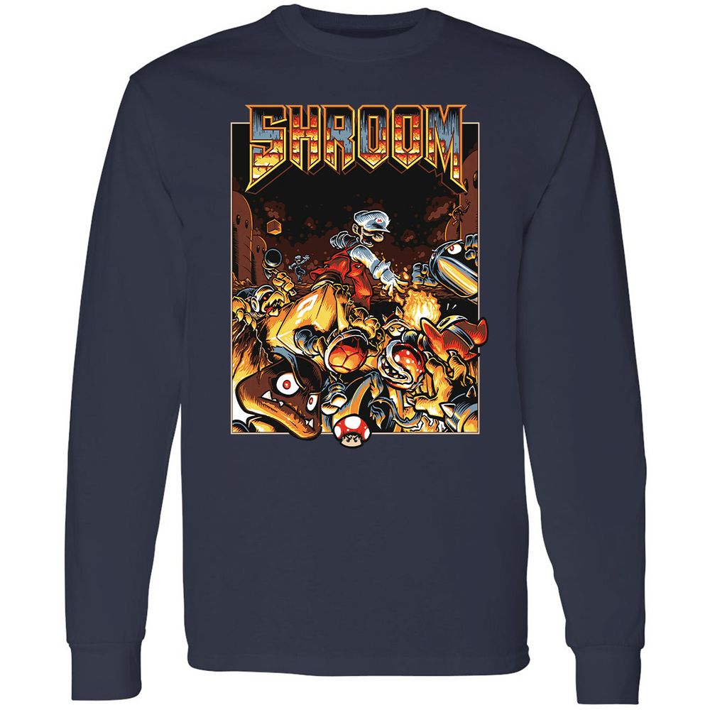 Long Sleeve T-Shirt - 8QCRFE8L - Navy - 2