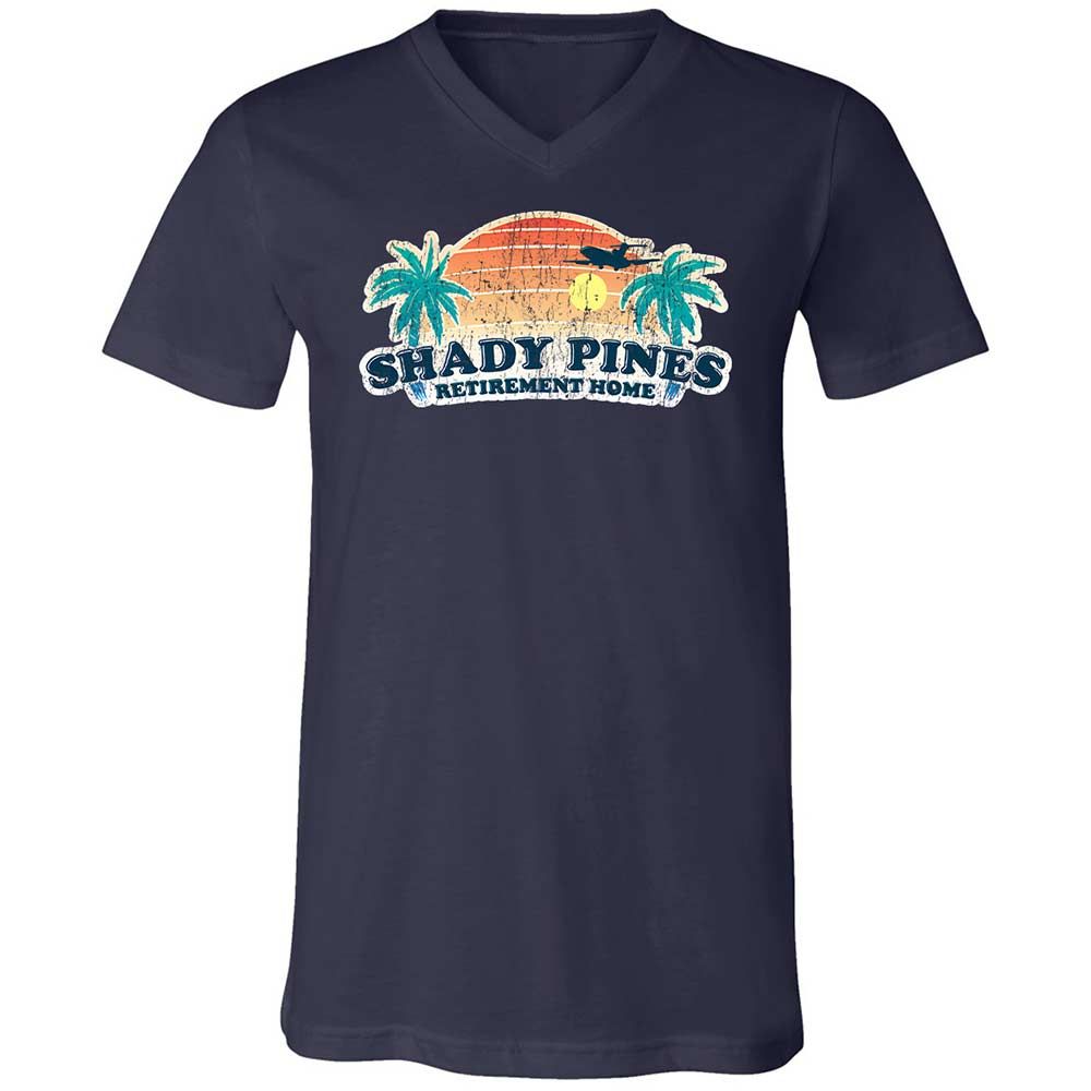 Unisex V-Neck T-Shirt - E35MQKQS - Navy - 2