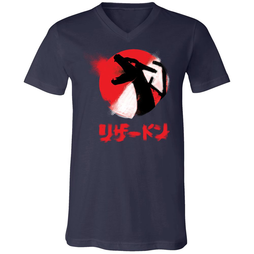 Unisex V-Neck T-Shirt - BWDK7NBD - Navy - 2