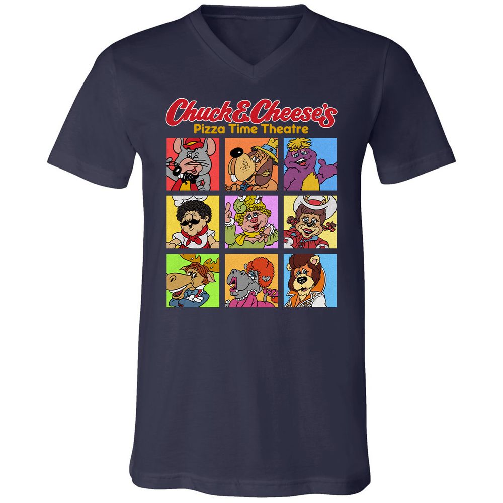 Unisex V-Neck T-Shirt - ARA9Y22D - Navy - 2