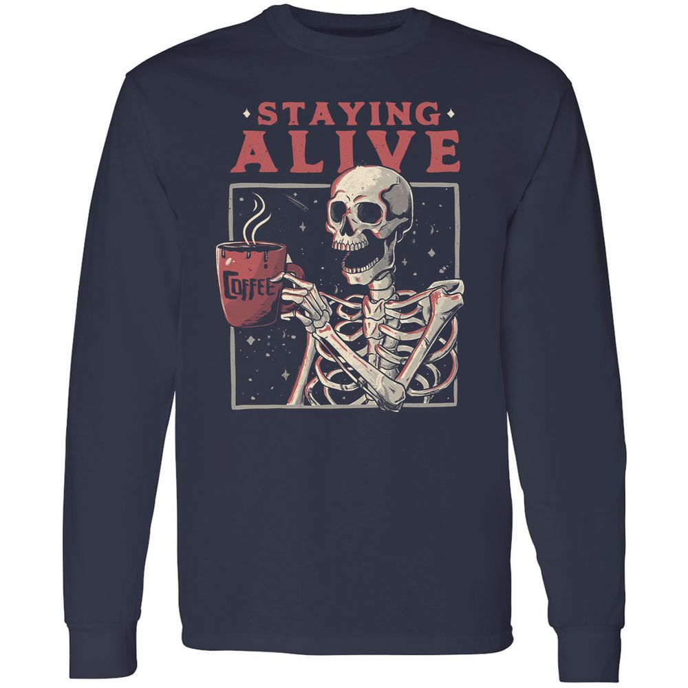 Long Sleeve T-Shirt - CCZ4ZL75 - Navy - 2