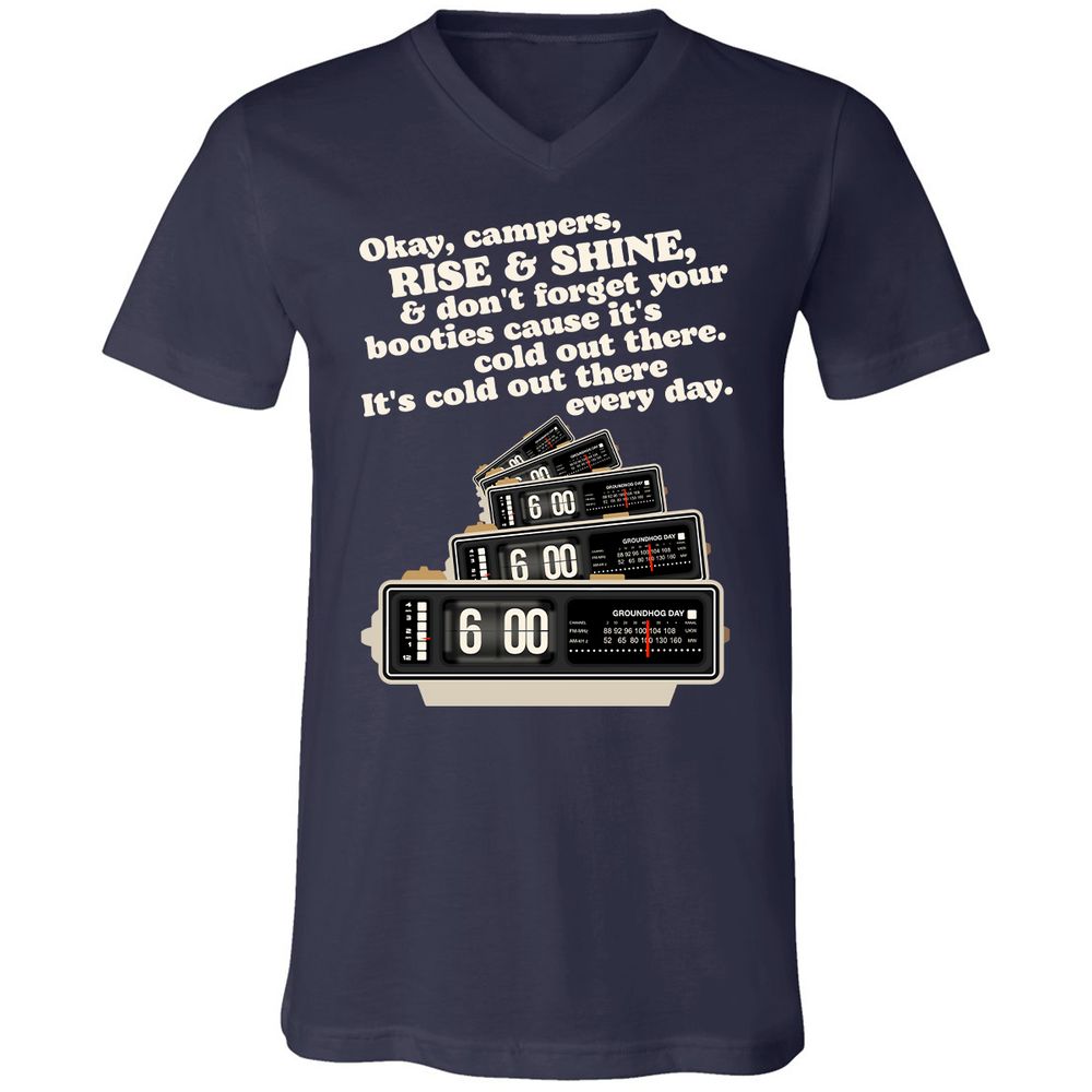 Unisex V-Neck T-Shirt - XYCEET35 - Navy - 2