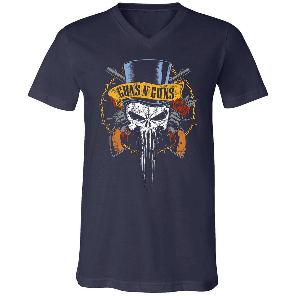 Unisex V-Neck T-Shirt - 9TADPYEW - Navy - 2